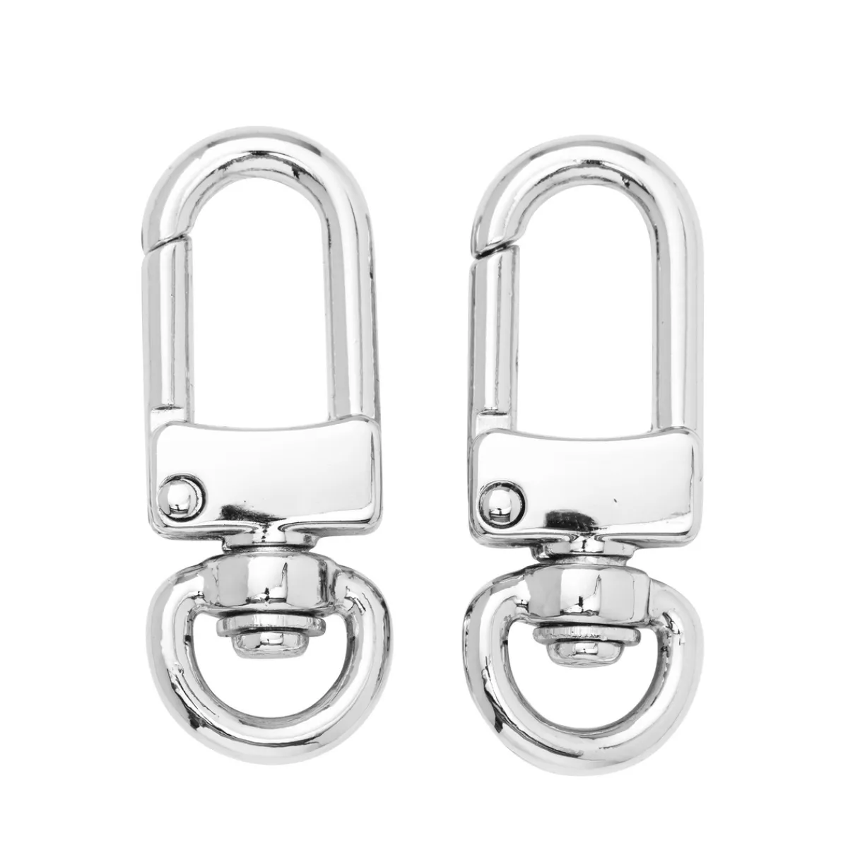 Panduro Hobby Karbinhakar silverfärgade 2-pack, roterande, 14×37 mm | Väsktillbehör