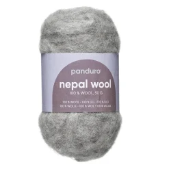 Nepal Wool Kardad ull 150g gråmelerad
