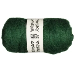 Nepal Wool Kardad ull 50 g julgrön | Ull