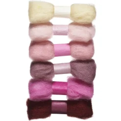 Nepal Wool Kardad ull sats 6x2g rosa
