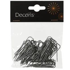 Decoris Klamrar av järn, krokar i U-form, för kransar & floral foam etc. 1×4 cm