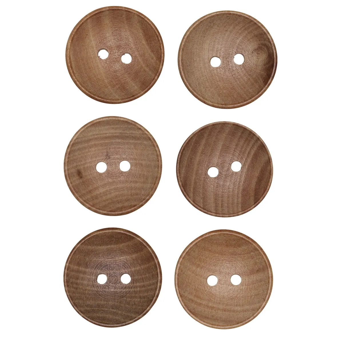 Panduro Hobby Knappar av trä, 6 st. Ø20 mm | Knappar