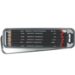 Derwent Kolpennor i metallskrin 6st | Kolpennor & Ritkol