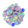 Panduro Hobby Konfetti iriserande smileys i färgmix Ø15 mm, 15 gram, 250 g/m² papper | Övrigt