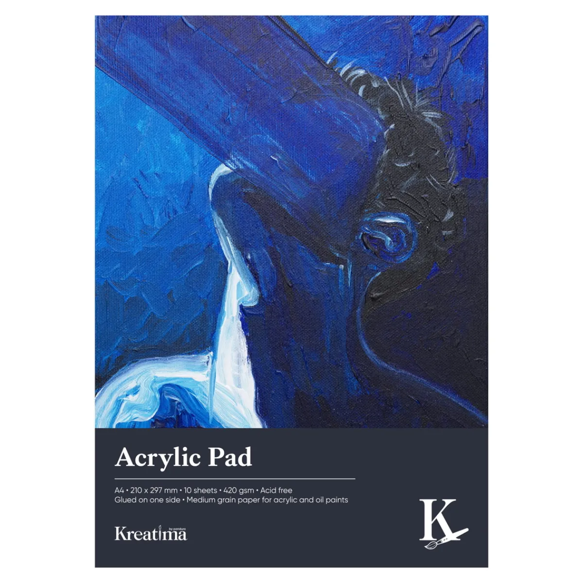 Kreatima Acrylic akrylblock A4 (210×297 mm), 10 ark, 420 g/m² | Block
