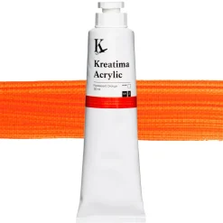 Kreatima Acrylic akrylfärg 120 ml – Fluorescent Orange | Akrylfärger