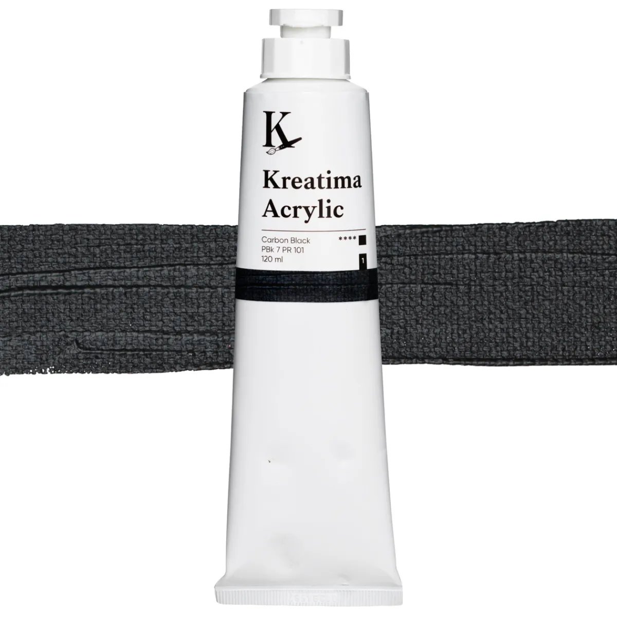 Kreatima Acrylic akrylfärg 120 ml – Carbon Black PBk 7 PR 101 | Akrylfärger