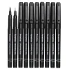 Kreatima Fineliners – 10-pack tuschpennor i 10 storlekar 0,1–0,8, 1,0 mm + penselspets | Tuschpennor & Markers