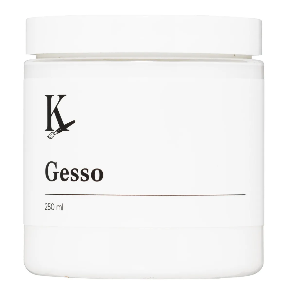 Kreatima Gesso, vit grunderingsfärg för akrylfärg, 250 ml | Målarmedier