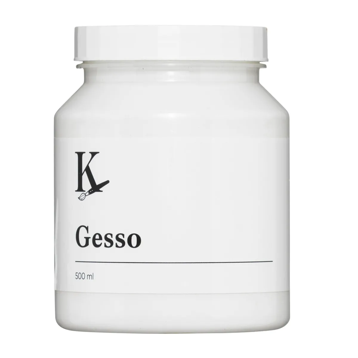 Kreatima Gesso, vit grunderingsfärg för akrylfärg, 500 ml | Målarmedier