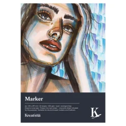 Kreatima Marker ritblock för markers & tuschpennor, A4 (210×297 mm), 20 ark, 250 g/m²