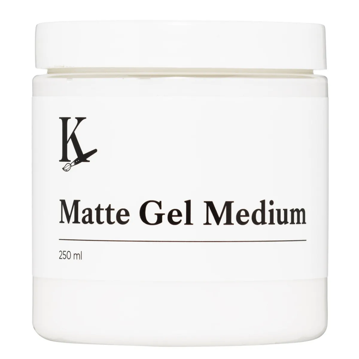 Kreatima Matte Gel Medium, matt gelbaserat medium för akrylfärg, 250 ml | Målarmedier