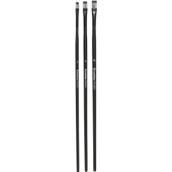 Kreatima pensel Studio Flat 3-pack, #2, 4, 6 – syntetpenslar, flat borst