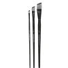 Kreatima pensel Studio Flat Slant 3-pack, #1/4, 1/2, 3/4 – syntetpenslar, snedskuret borst | Konstnärspenslar Akryl
