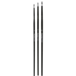 Kreatima pensel Studio Round 3-pack, #2, 4, 6 – syntetpenslar, runt borst | Konstnärspenslar Akryl