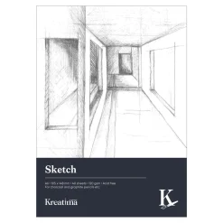Kreatima Sketch skissblock A6 – 105×148 mm, 40 ark, 120g/m² | Block