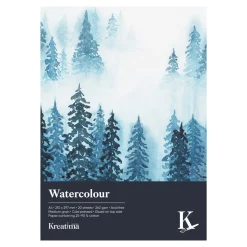Kreatima Watercolour akvarellblock A4 (210×297 mm), 20 ark, 260 g/m²