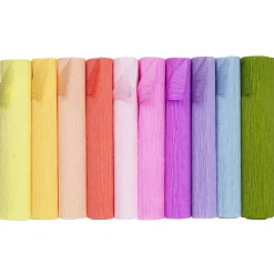 Panduro Hobby Kräppapper Soft dreams, 10 rullar à 25×250 cm i pastellfärger