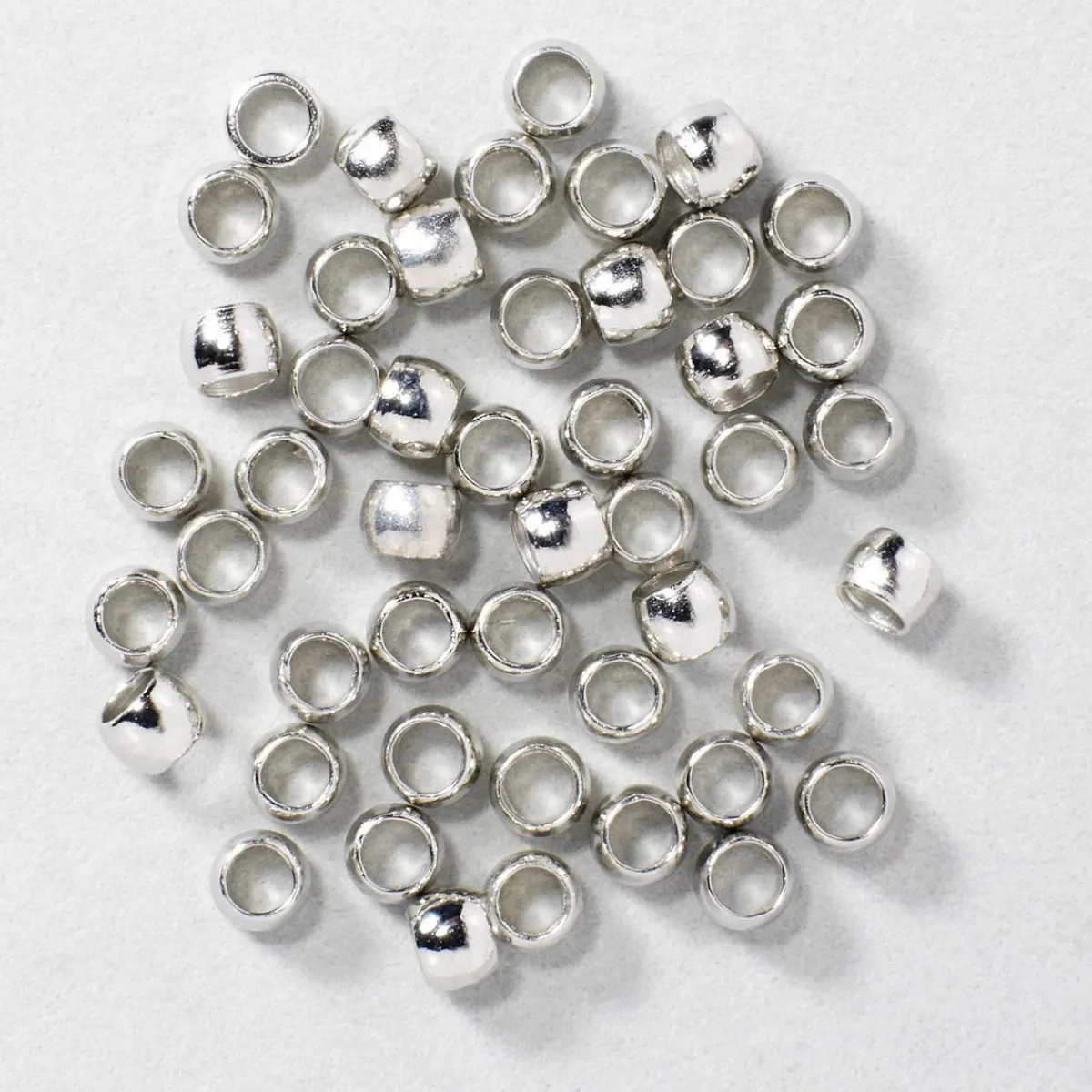 Panduro Jewellery Krymppärlor Ø1 silverfärg 50st | Krymppärlor
