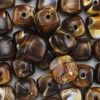 Panduro Jewellery Kubformade stora bruna akrylpärlor med mjuka hörn, ca 14–16 × 14–16 mm