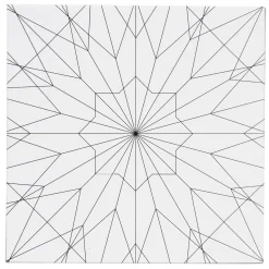 Panduro Hobby Kvadratisk canvas med tryckt motiv – diamantmönster, 21×21 cm | Uppspänd Målarduk / Bomull