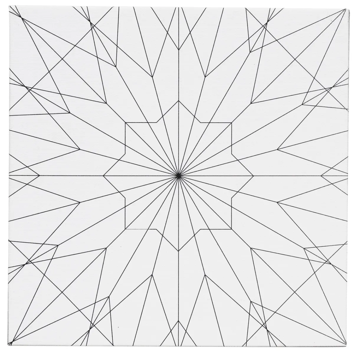 Panduro Hobby Kvadratisk canvas med tryckt motiv – diamantmönster, 21×21 cm | Uppspänd Målarduk / Bomull