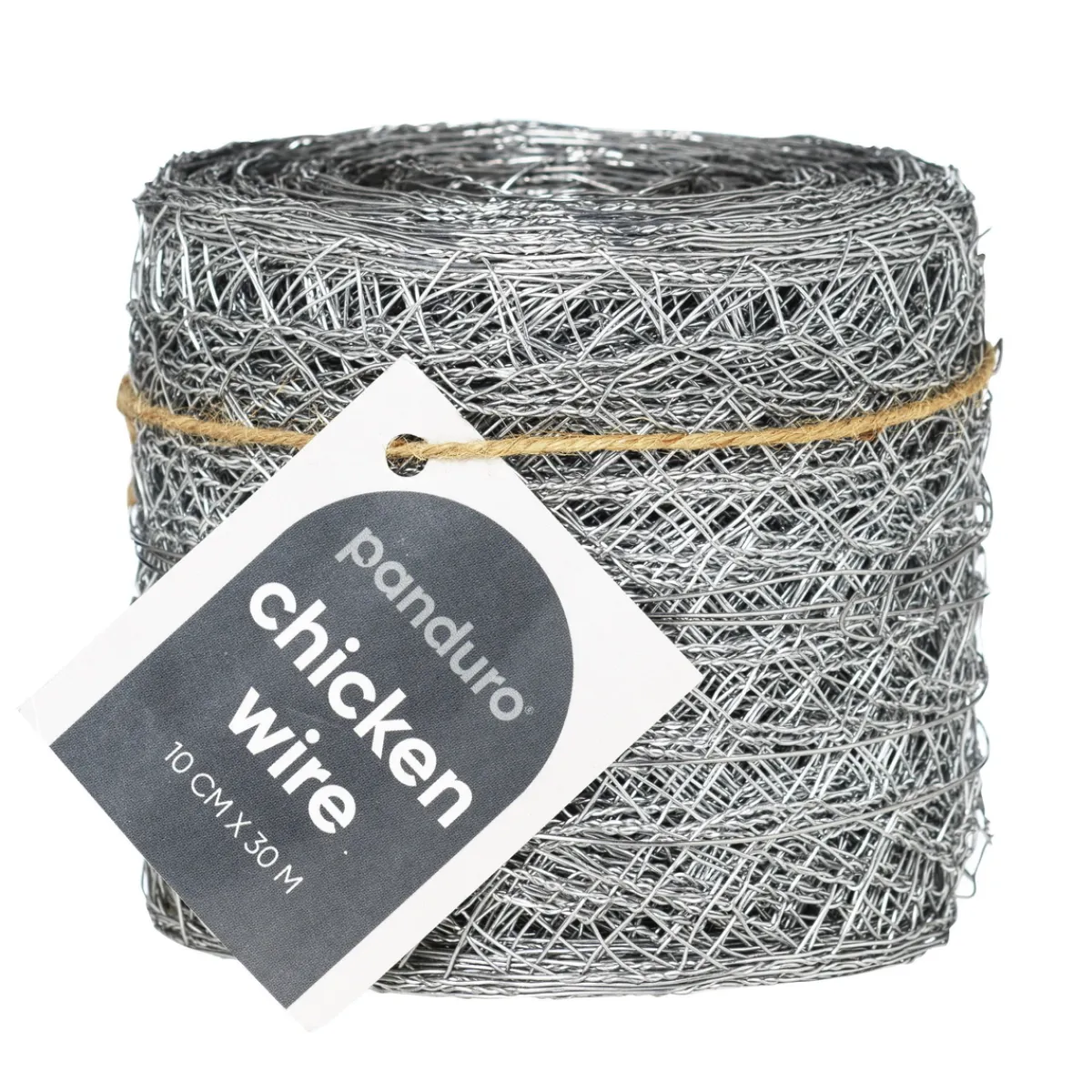 Panduro Hobby Kycklingnät / hönsnät / sexkantsnät av metall – rulle med 30 m×10 cm | Metall