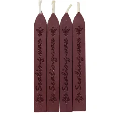 Panduro Hobby Lackstänger vinröd 4-pack, lackstång till sigillvax / sigillack. Längd 9 cm
