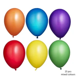 Panduro Hobby Latexballonger 25-pack Ø26 cm i en regnbågsmix med glada färger | Barn Ballonger