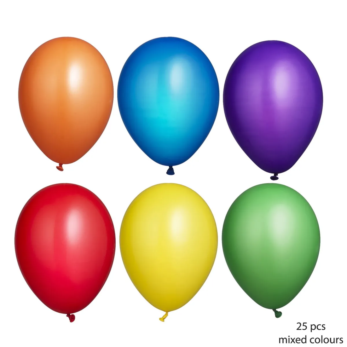 Panduro Hobby Latexballonger 25-pack Ø26 cm i en regnbågsmix med glada färger | Barn Ballonger