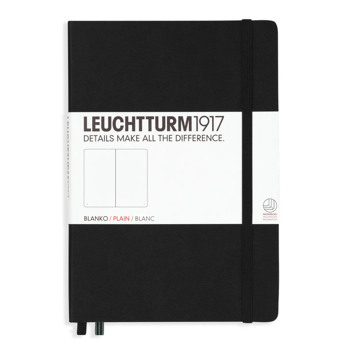 LEUCHTTURM1917 Notebook A5 Plain Black – Hardcover