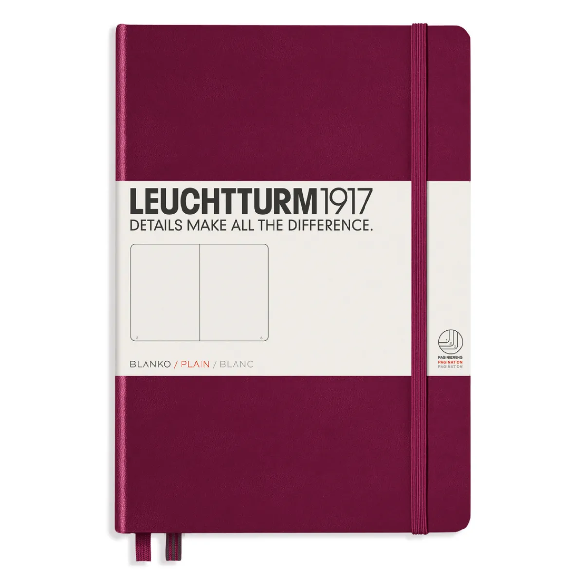 LEUCHTTURM1917 Notebook A5 Plain Port Red – Hardcover