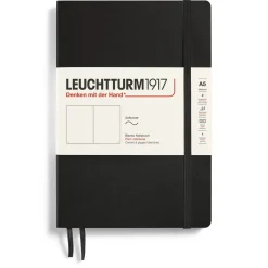 LEUCHTTURM1917 Plain Notebook A5 Black – Softcover | Notebooks