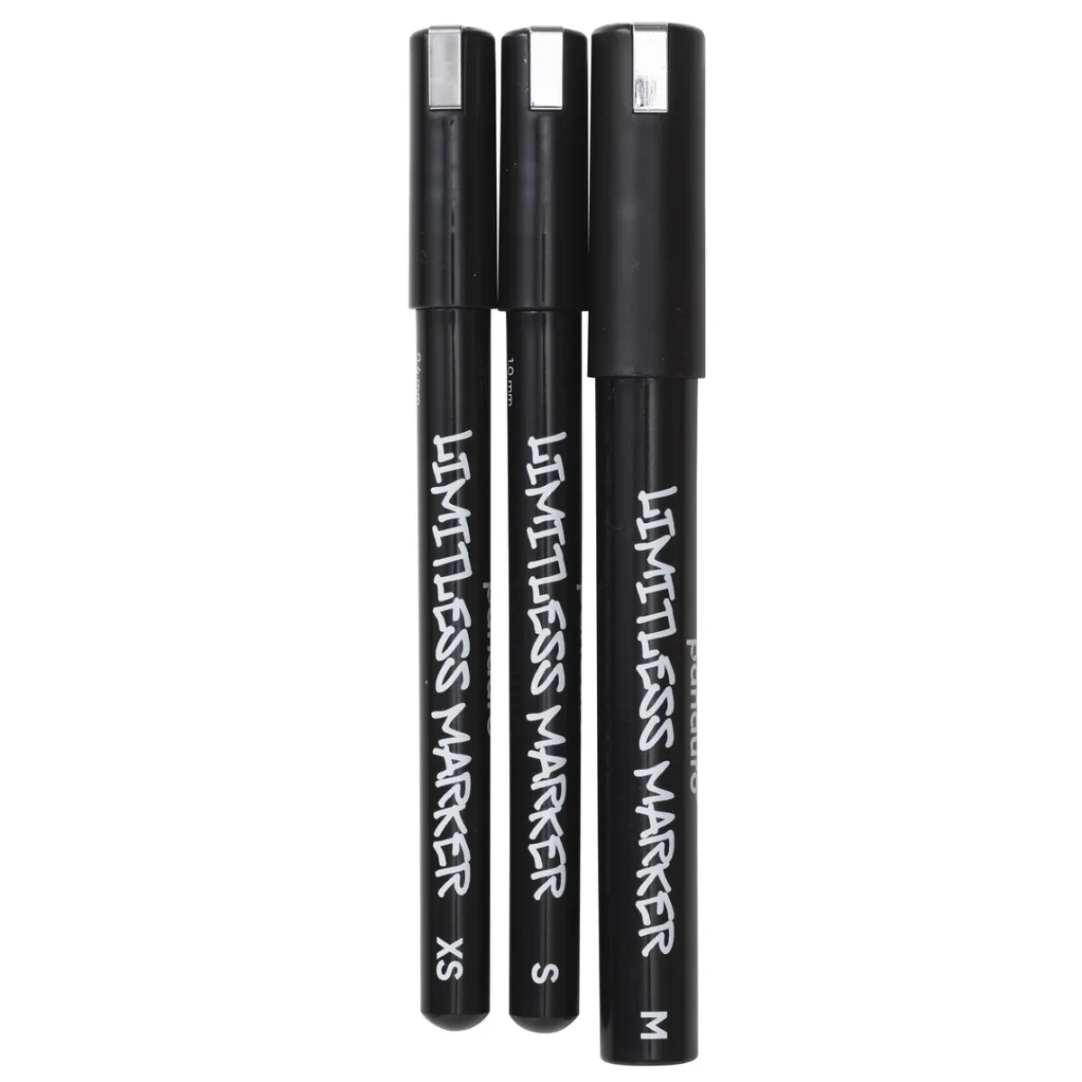 Panduro Limitless Limitless Marker Chrome Set – 3 kromfärgade pennor med Ø0,4 / 1 / 2,5 mm spets | Tuschpennor & Markers