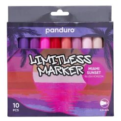Panduro Limitless Limitless Markers Miami Sunset Set 10 – akrylpennor i tropiska nyanser av solnedgång
