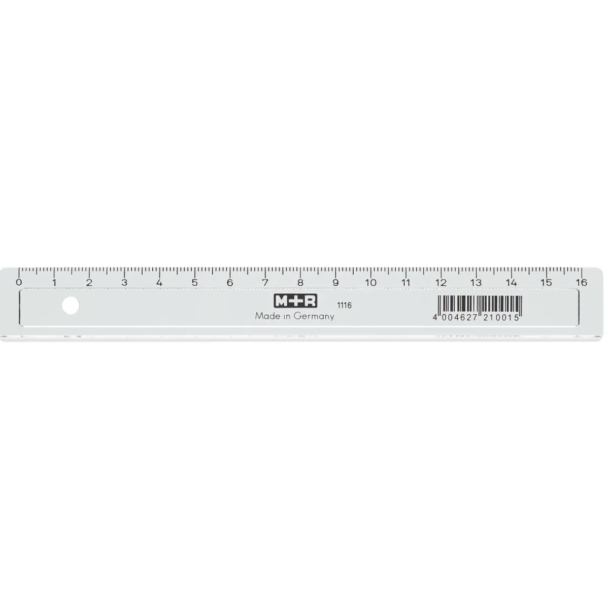 M+R Möbius Ruppert Linjal M+R 16 cm transparent