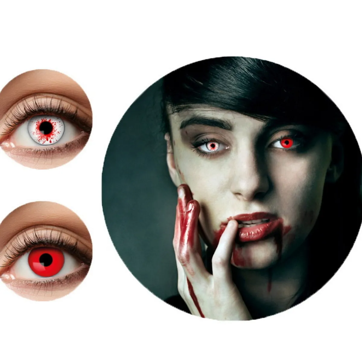 Catcher Linser DUO Bloodshot/Red 1 röd och 1 blodsprängd lins för monstret i dig! | Barn Linser