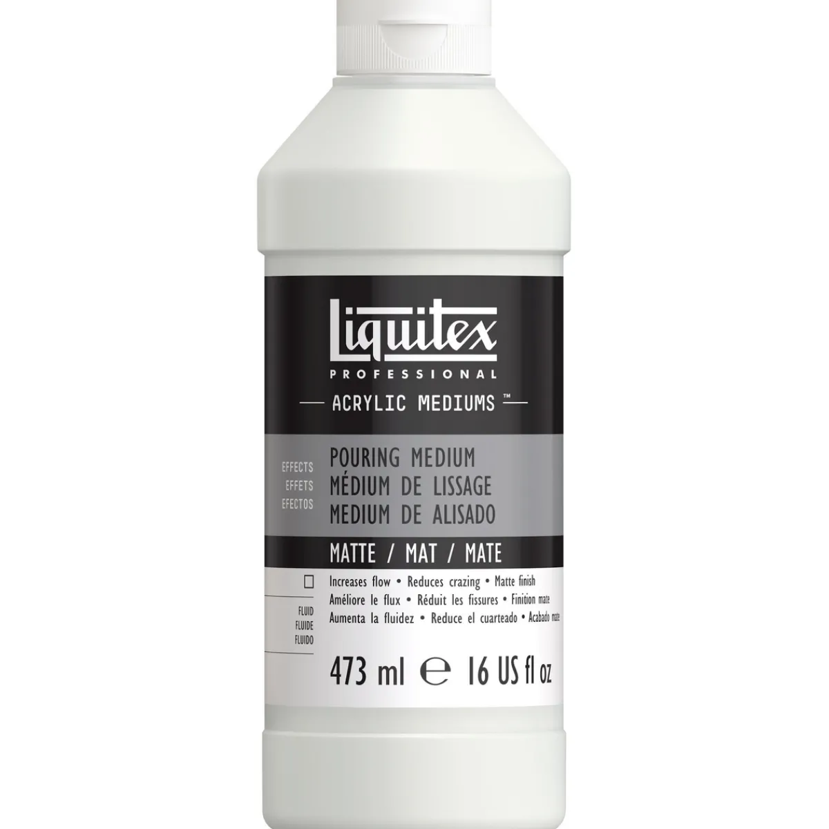 Liquitex Acrylic Pouring Medium Matt, matt pouringmedium 473 ml | Målarmedier