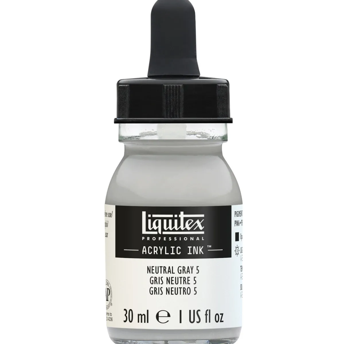 Liquitex Professional Acrylic Ink 30 ml – Neutral grey 5 599 | Akrylfärger
