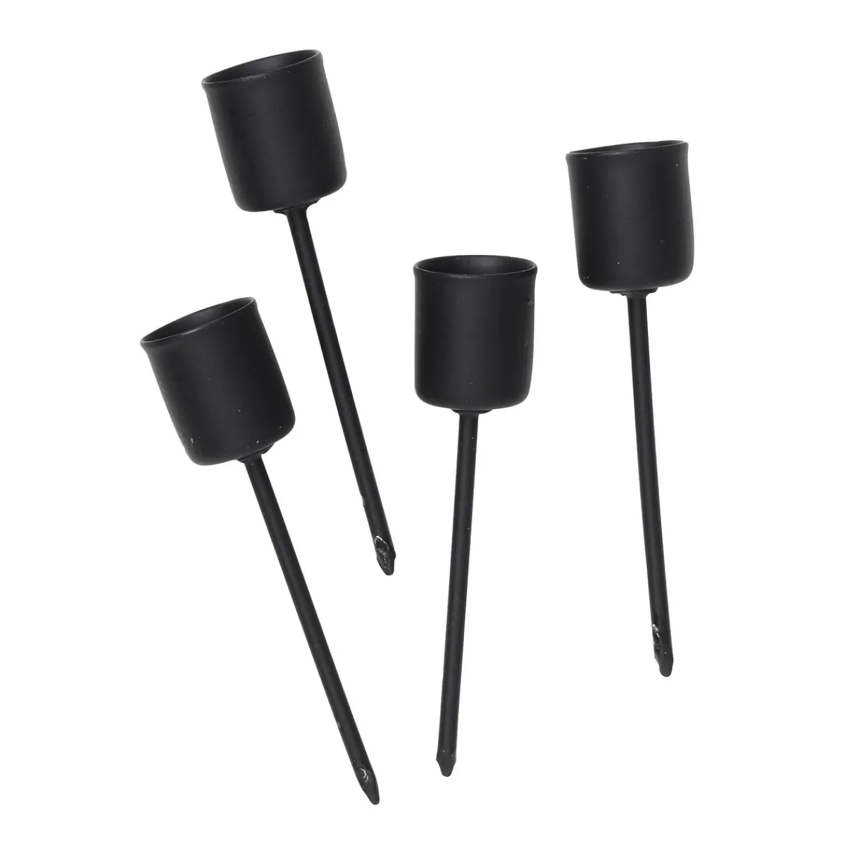 Panduro Hobby Ljushållare på stift för julgransljus Ø13mm längd 6 cm svart