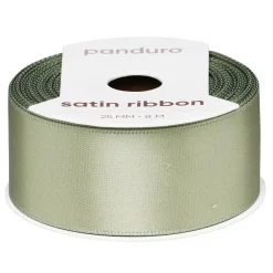 Panduro Hobby Ljust khakifärgat satinband – 25 mm brett och 8 meter långt | Satinband