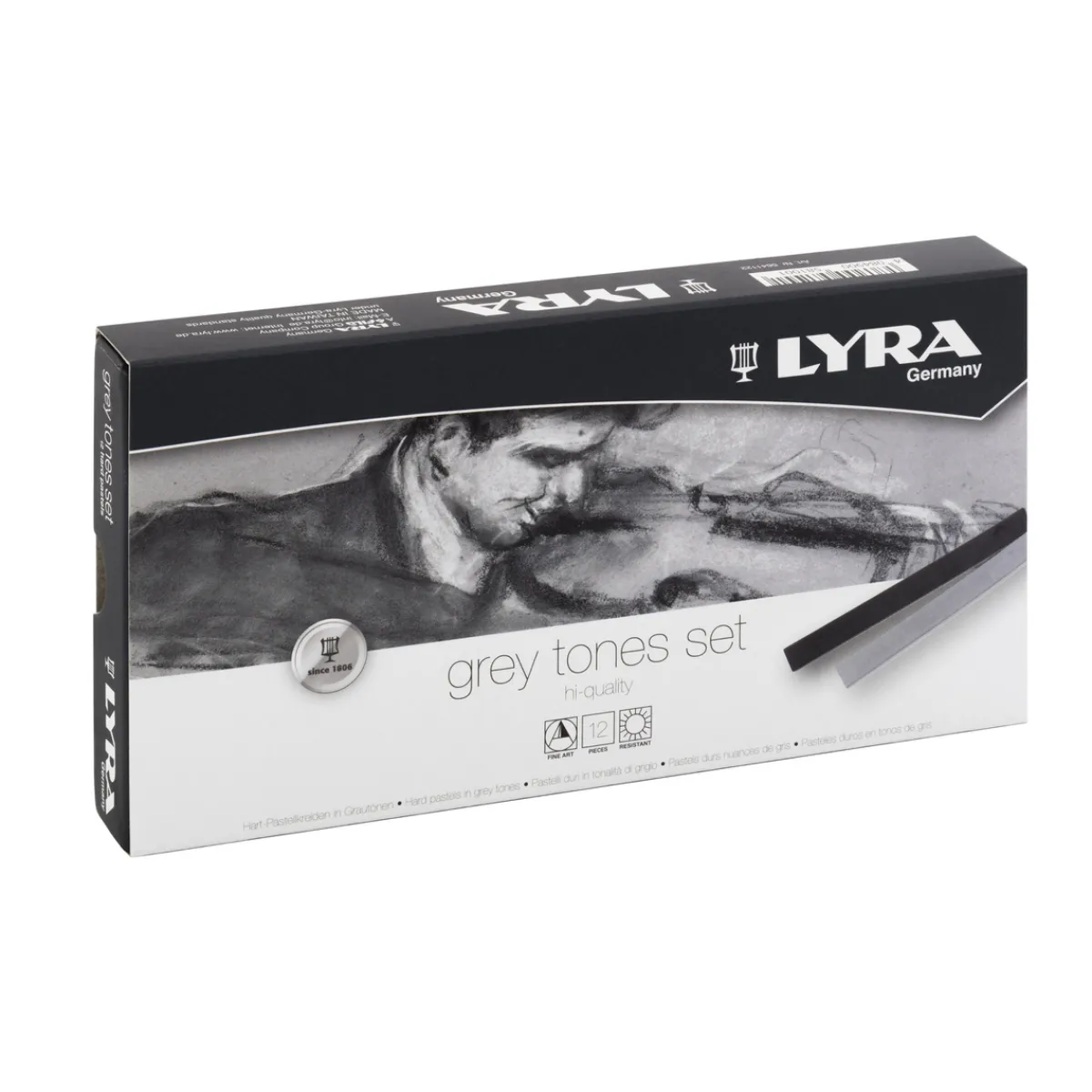 Lyra Polycr Soft Gråton 12-p
