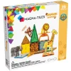 MagnaTiles Magna-tiles safari 25 st – innovativa, färgglada och transparenta byggklossar med inbyggda magneter | Barn Magnetleksaker