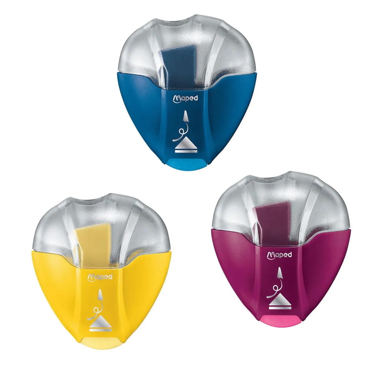 Maped Igloo Eject pennvässare med eject-system. Pris per styck, säljs assorterat online | Pennvässare & Linjaler