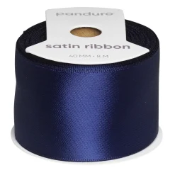 Panduro Hobby Marinblått satinband – 40 mm brett och 8 meter långt | Satinband