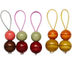 Pony yarn accessories Markeringspärlor av trä för garn, 5-pack