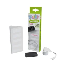 Marky textilstämpel refill, stämpeldyna, 40 etiketter och 1 meter iron-on tejp | Övrigt