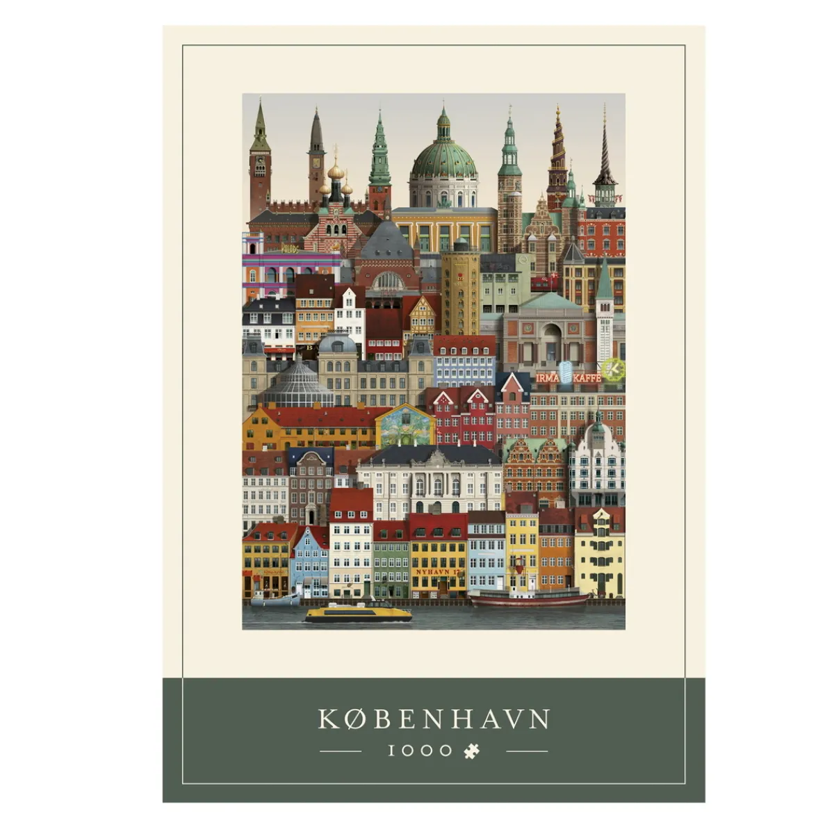 Martin Schwartz pussel København stadsmotiv. 1000 bitar, 50×70 cm | Barn Pussel