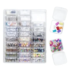 Panduro Jewellery Mega-kit med massor av pärlor, bokstavspärlor, charms & smyckestråd! | Akrylpärlor