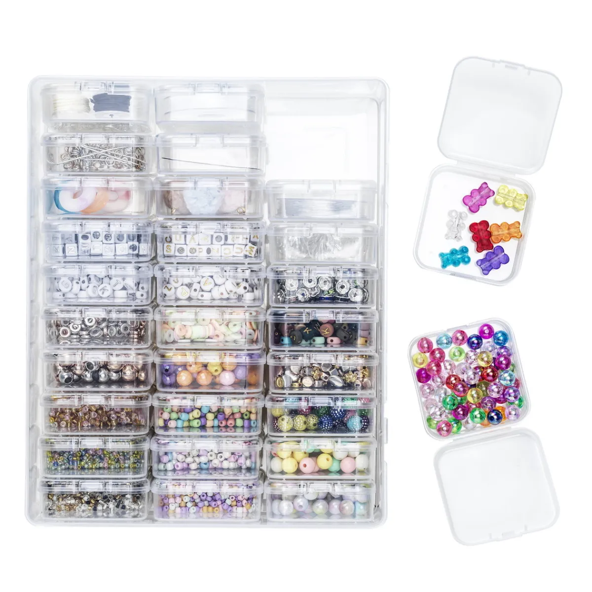 Panduro Jewellery Mega-kit med massor av pärlor, bokstavspärlor, charms & smyckestråd! | Akrylpärlor